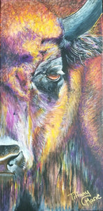 Iridescent Buffalo - Original Art - Tiffany Marie Art