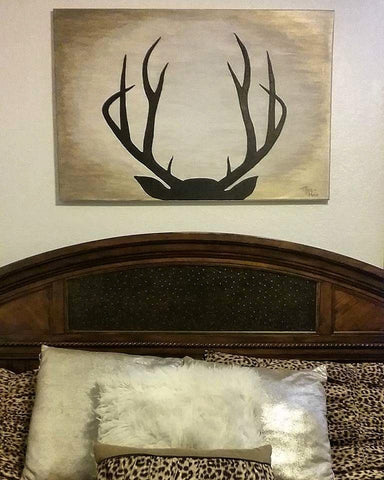 Deer Rack Silhouette - Original Painting