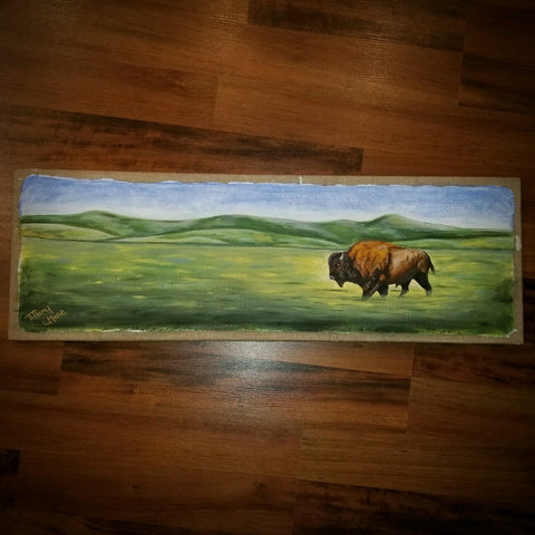 Buffalo on the Prairie - Original Art - Tiffany Marie Art