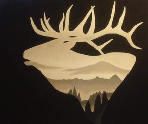 Wilderness Elk Silhouette