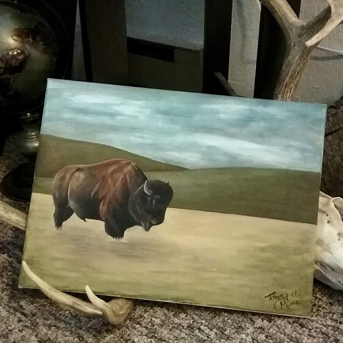 Bison on the Plains - Original Painting